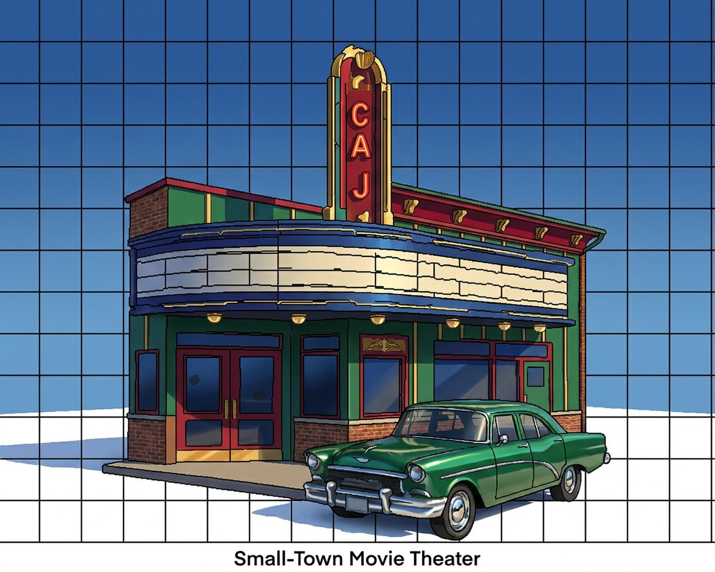 Full-colour reference for Small-Town Movie Theater