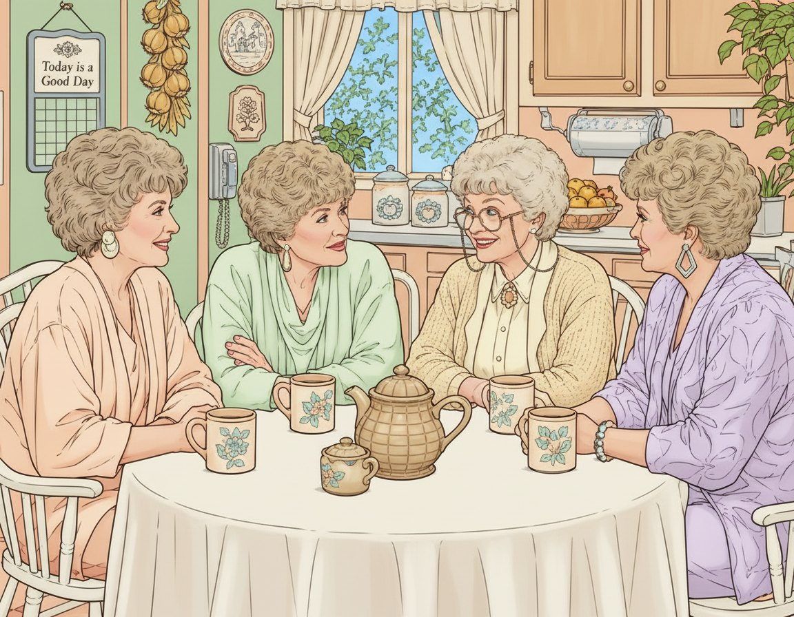 Full-colour reference for Golden Girls at the Kitchen Table