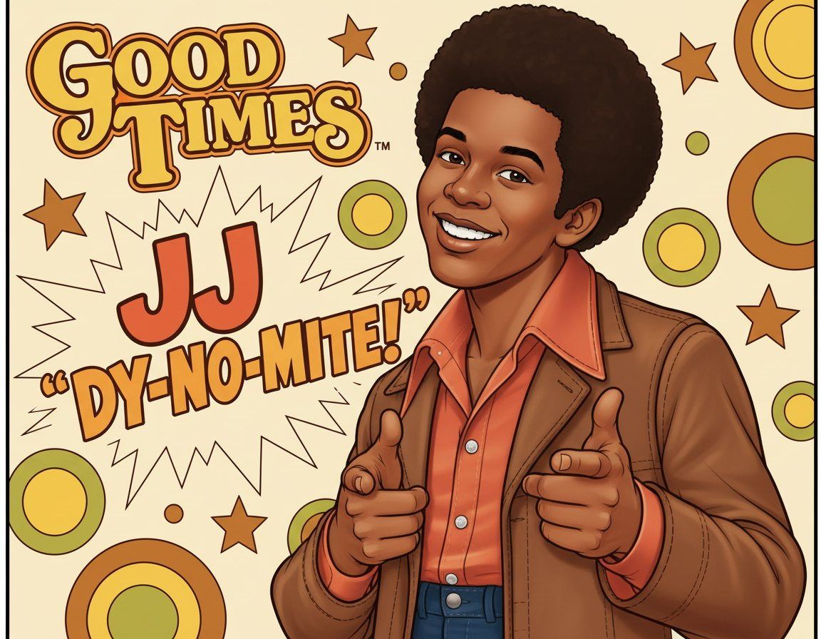 Full-colour reference for Good Times — J.J. Dyn-o-mite!