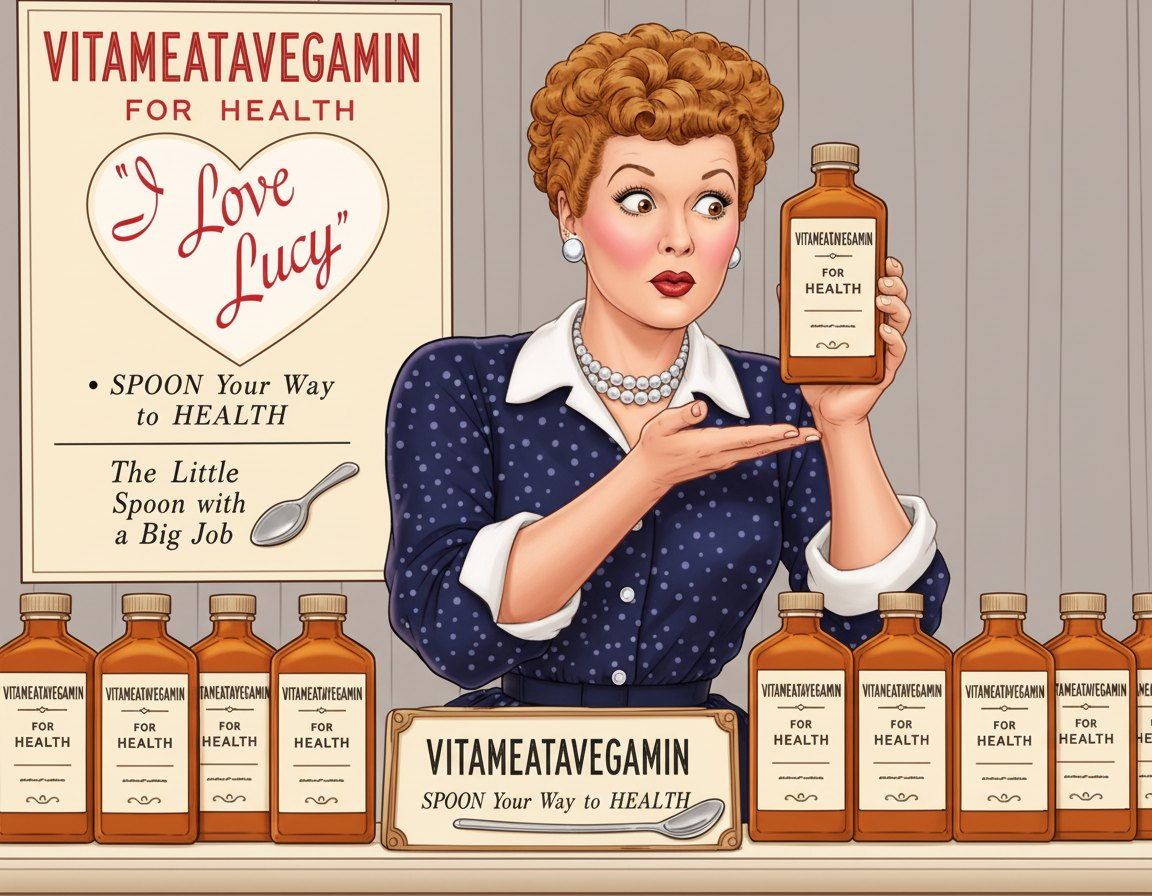 Full-colour reference for Lucy’s Vitameatavegamin